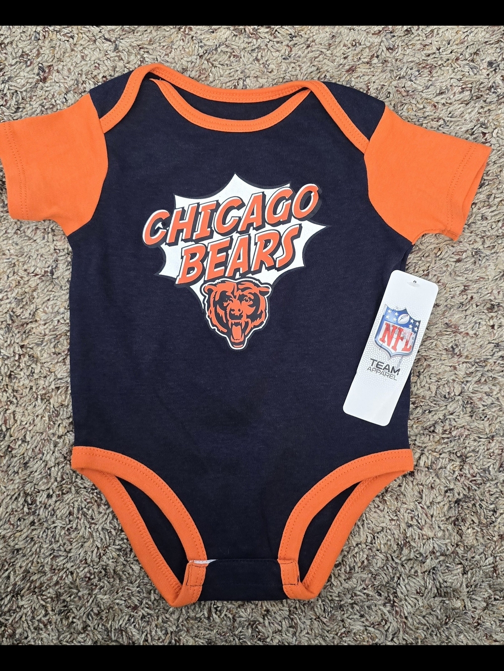 NFL Chicago Bears Navy and Orange Infant One-Piece Bodysuit